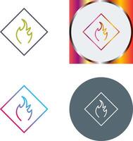 Danger of Flame Icon Design vector