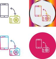 Unique Transfer Images Icon Design vector