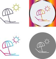 Beach Icon Design vector