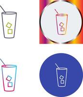 Iced Coffee Icon Design vector