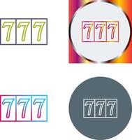 Triple Sevens Icon Design vector