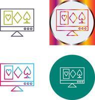Online Gambling Icon Design vector