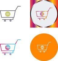 Unique Global Shopping Icon Design vector