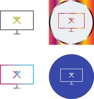Unique Disconnected Network Icon Design vector