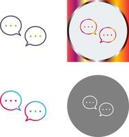 Unique Conversation Bubbles Icon Design vector