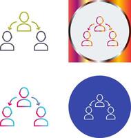 Unique Connected Profiles Icon Design vector