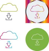 Unique Download from Cloud Icon Design vector
