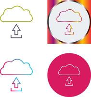 Unique Upload to Cloud Icon Design vector