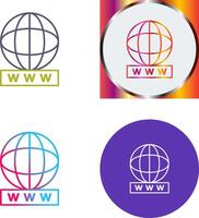 Unique World Wide Web Icon Design vector