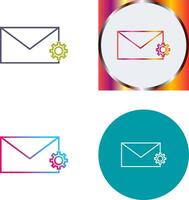 Unique Message Settings Icon Design vector