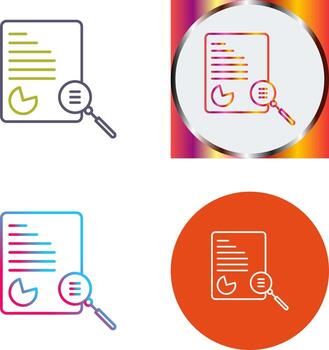 Unique Case Study Icon Design vector