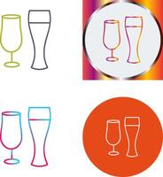 Unique Beer Glasses Icon Design vector