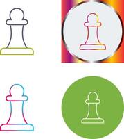 Unique Pawn Icon Design vector