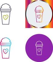 Unique Strawberry Milkshake Icon Design vector