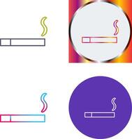 Unique Lit Cigarette Icon Design vector