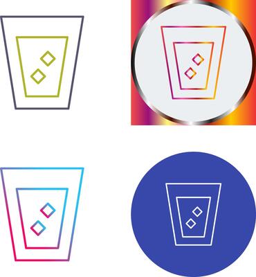 Unique White Russian Drink Icon Design