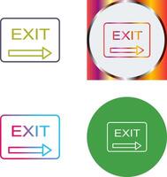 Unique Exit Icon Design vector