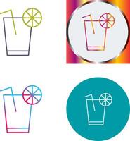 Unique Lemon Juice Icon Design vector