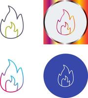 Unique Flame Icon Design vector