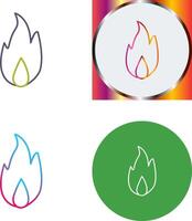 Unique Fire Icon Design vector