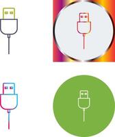 Unique USB Cable Icon Design vector