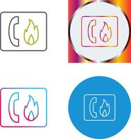 Unique Fire Emergency Icon Design vector