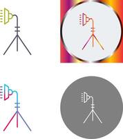 Unique Light Stand Icon Design vector