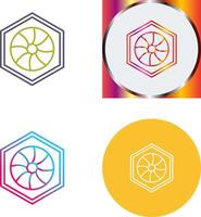 único hexagonal diafragma icono diseño vector