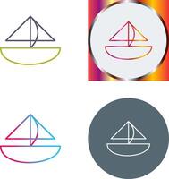 Small Yacht Icon Design vector