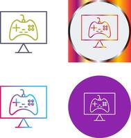 Unique Online Games Icon Design vector