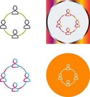 Unique Network Group Icon Design vector