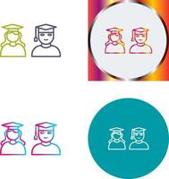 Unique Graduates Icon Design vector