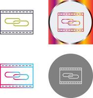 Unique Link Optimization Icon Design vector