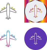 Flying Airplane Icon Design vector