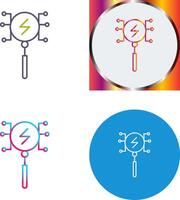 Unique Intelligent Search Icon Design vector