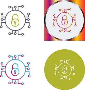 Unique Data Security Icon Design vector