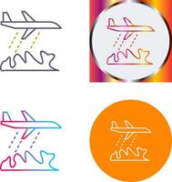 Unique Firefighter Plane Icon Design vector