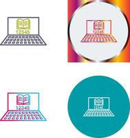 Unique Online Study Icon Design vector