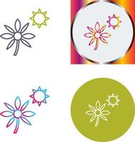 Flower in sunlight Icon Design vector