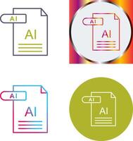 AI Icon Design vector