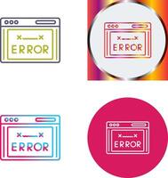 Error Code Icon Design vector