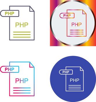PHP Icon Design vector