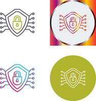 Cyber Security Icon Design vector