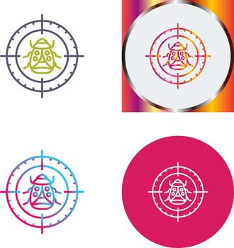 Bug Target Icon Design vector
