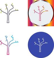 árbol con No hojas icono diseño vector