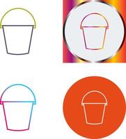 Water Bucket Icon Design vector