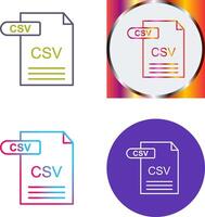 CSV Icon Design vector