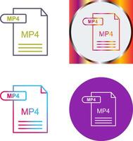 MP4 Icon Design vector