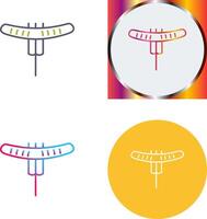 Sausage on Fork Icon Design vector
