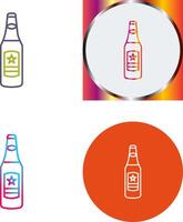 Beer Bottle Icon Design vector